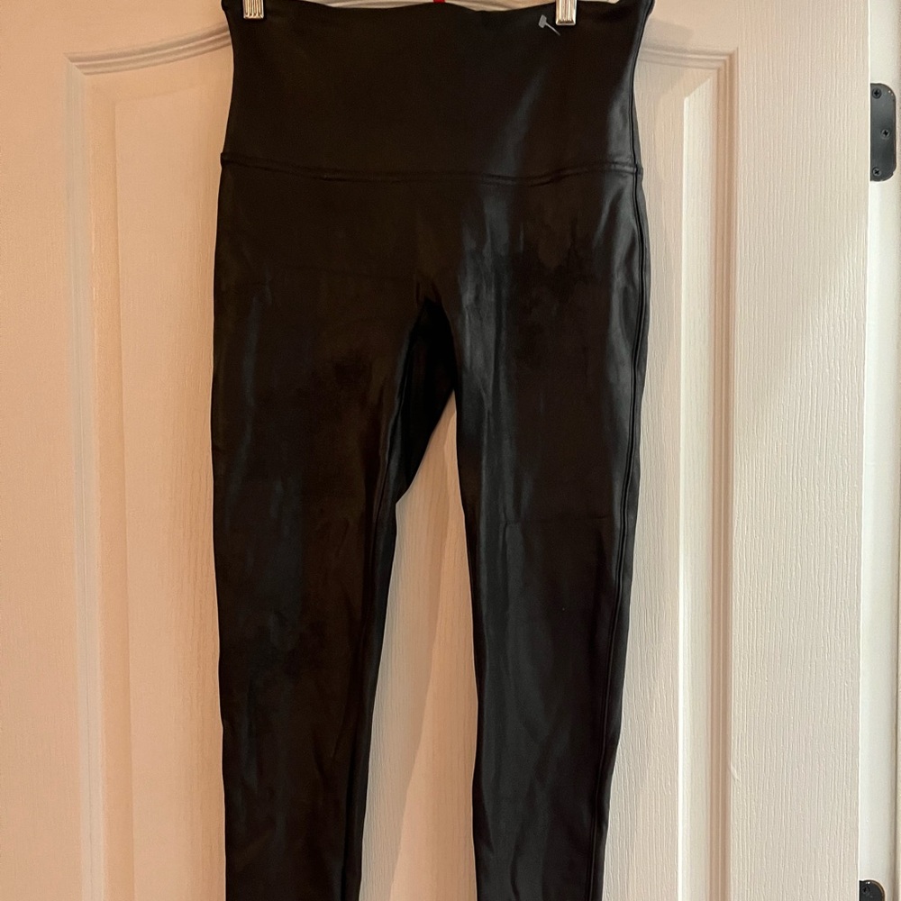 SPANX high waisted faux leather leggings